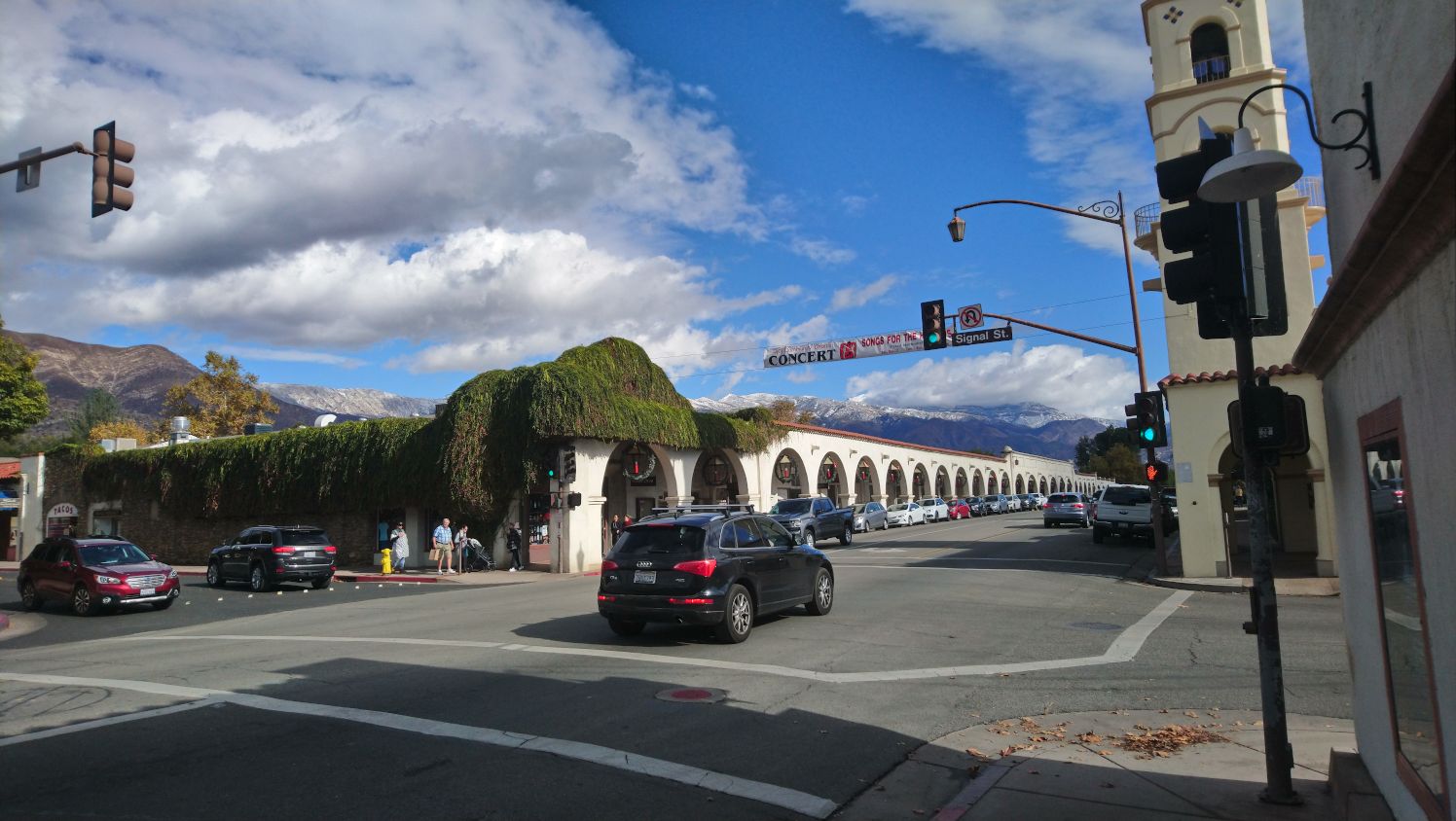 The historic arcade in downtown Ojai